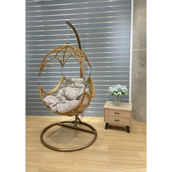 Rattan Swing Chair Egg-Shaped - Light Brown