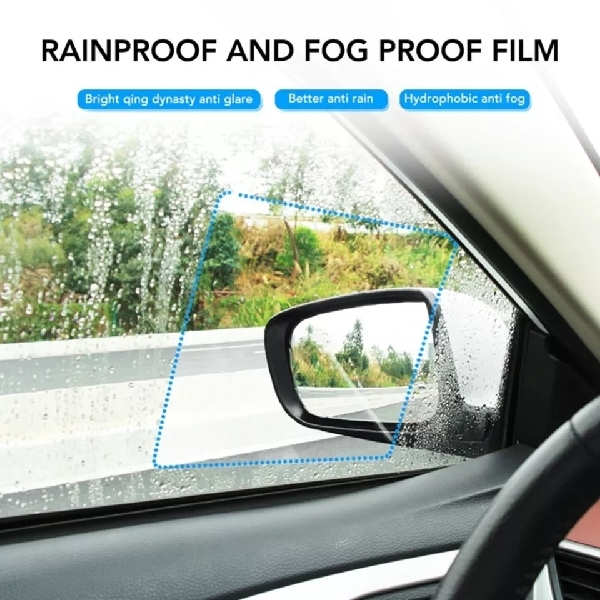 2PCS Car Side Window Rain Film Auto Rear View