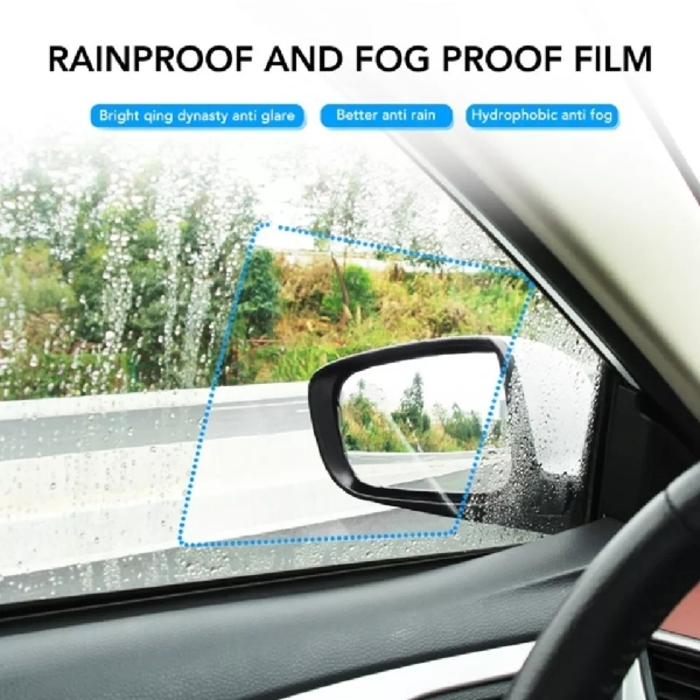 2PCS Car Side Window Rain Film Auto Rear View