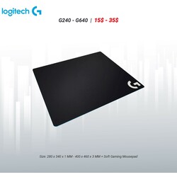 Logitech G240-G640 Soft Gaming Mousepad