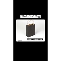 #0210008 Black Paper Bag (Craft Bag) 15x8x22cm - 20PCS