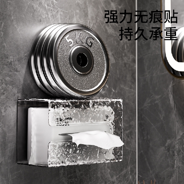 Transparent Tissue Holder Box 10.2x13.3x18cm