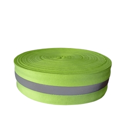 Soft Silver Reflective Strap - Light Green