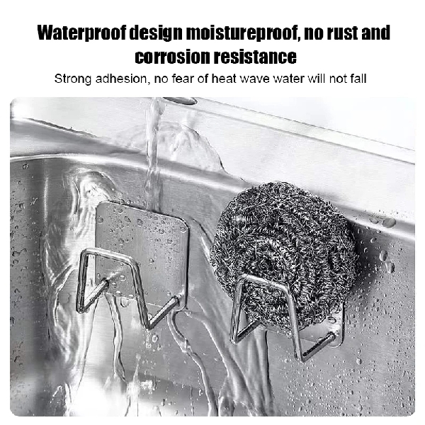 2PCS Stainless Steel Sink Sponges Holder