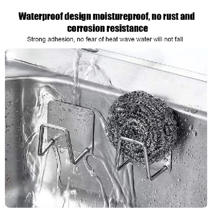 2PCS Stainless Steel Sink Sponges Holder