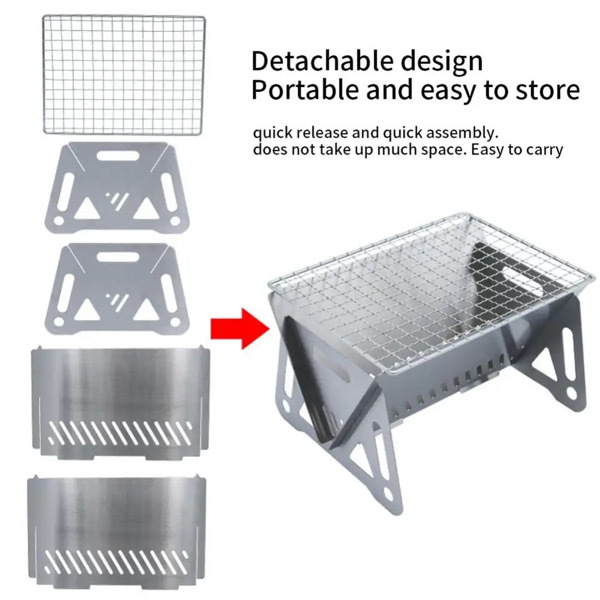 Portable Folding BBQ Grill Stove