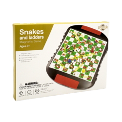 Snakes and Ladders Non-Folding Magnet 20x16cm Travel Edition