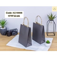 #0210008 Black Paper Bag (Craft Bag) 15x8x22cm - 20PCS