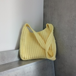 Handmade Crochet Puffy Shoulder Bag 