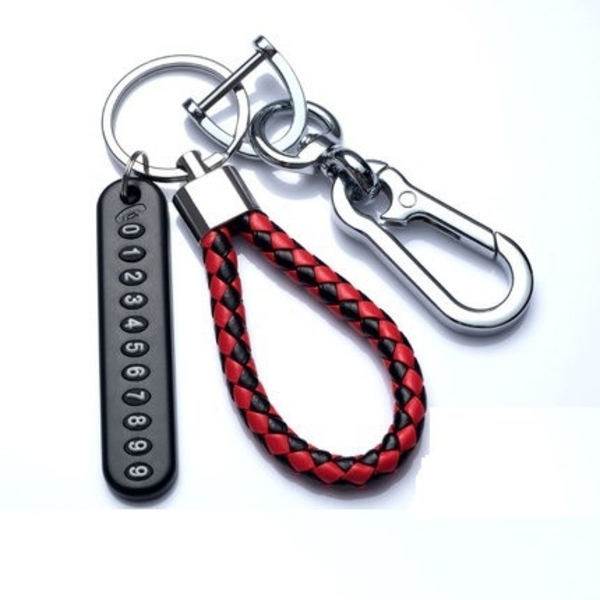 Keychain with Phone Number Strip 