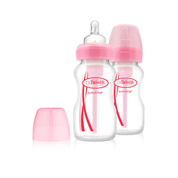 PP Options Wide Neck Bottle PINK (9oz/270ml)