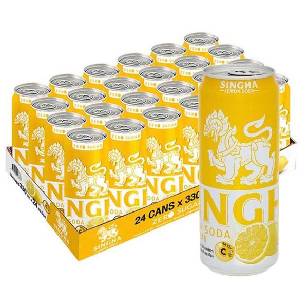 Singha Lemon Soda 0 Fat 330ml - 1 Case
