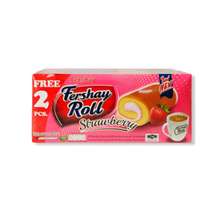 Fershay Strawberry Cake Roll 20g - 1 Box (12PCS)