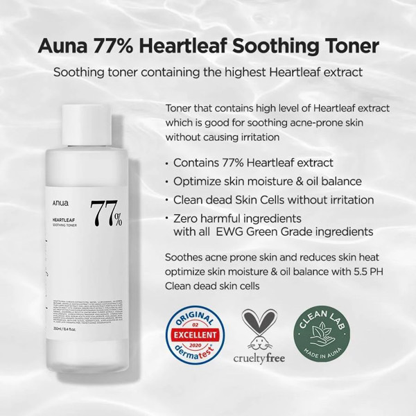 Anua Heartleaf Soothing Toner 250ml