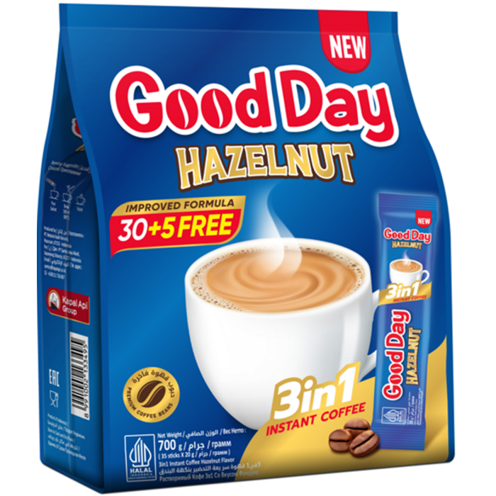 Good Day Hazelnut 3in1​ (1 Bag x 35 Sticks x 20g)