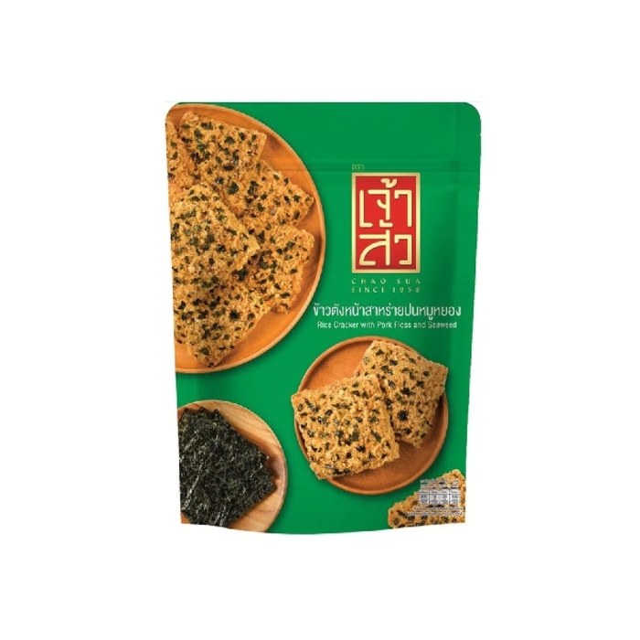 CHAO SUA Rice Cracker Pork Floss & Seaweed 90g