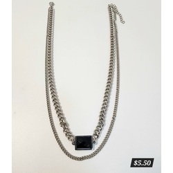 Gem Pendant Chain Necklace
