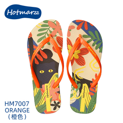 Hotmarzz Black Cat Orange Flip Flop 