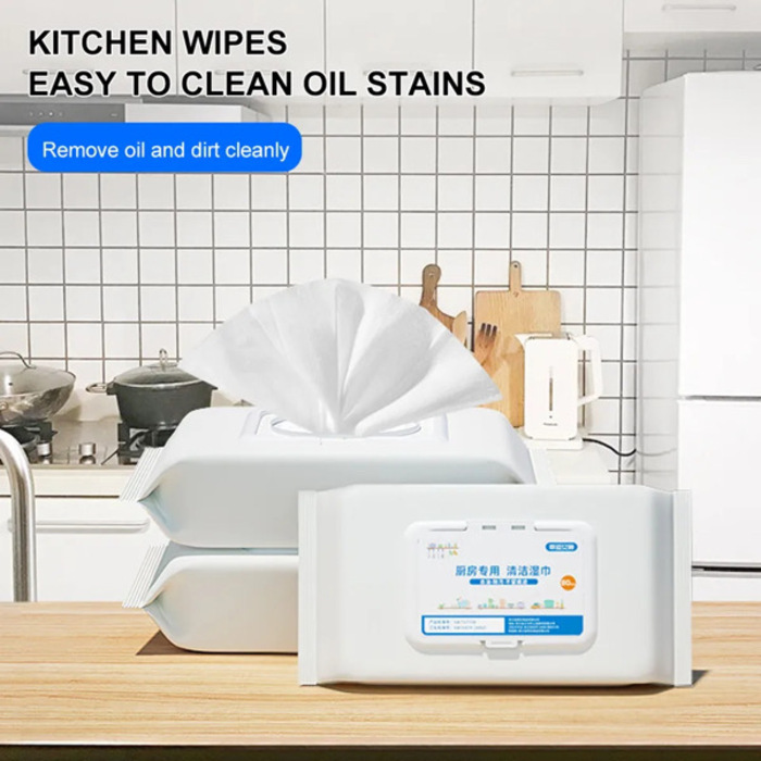 Kitchen Wipes for Heavy Oil Household Cleaning 80PCS/Pack 