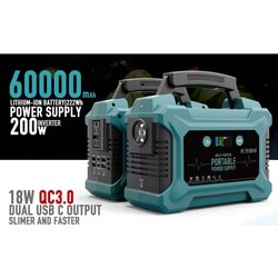 Power Supply 60000mAh (200W)