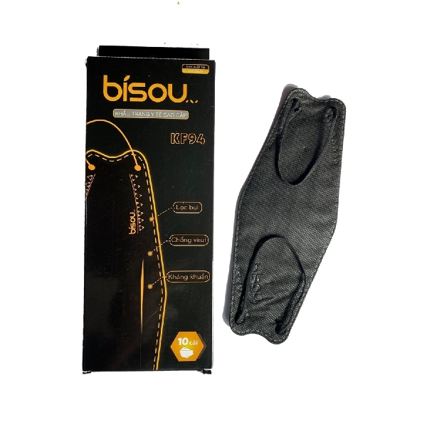 Bisou KF94 Mask 10's - Black