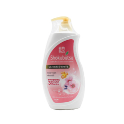 Shokubutsu Body Foam Whitening Sakura 900ml - 1 Bottle