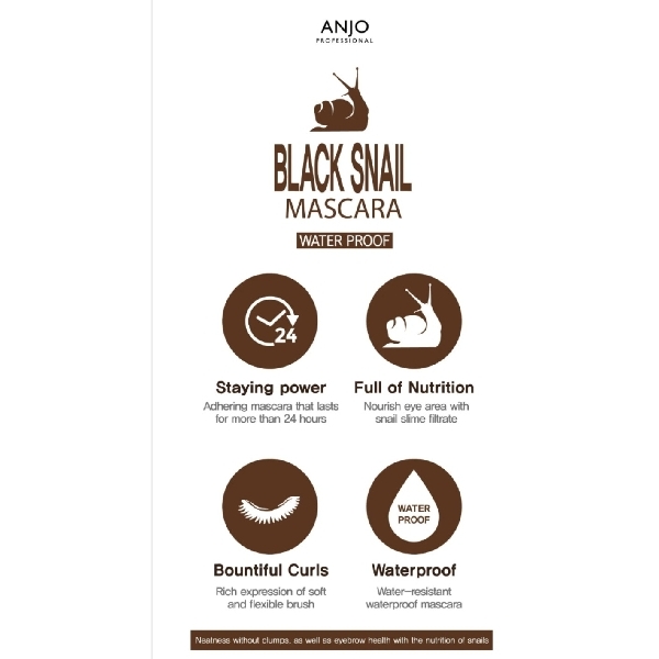 Anjo Black Snail Mascara Waterproof 12g
