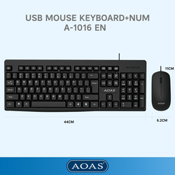 WT-A1016 USB Mouse Keyboard+Num A-1016 EN 
