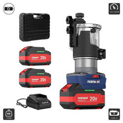 ម៉ូទ័រលក 6 លីប្រើថ្ម (E8212) Cordless Trimmer Router 20V 4.0Ah x 2 13000 - 25000RPM 6.35MM 