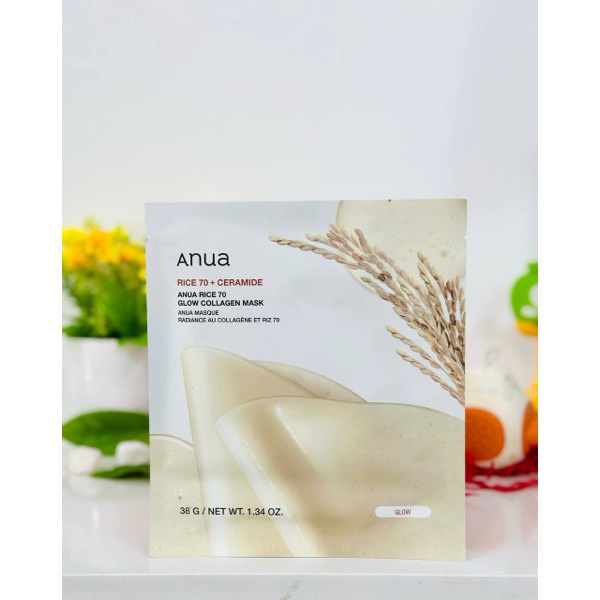 Anua Rice 70+Ceramide Glow Collagen Mask