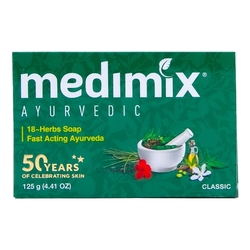 medimix AYURVEDIC 18~Herbs Soap Fast Acting Ayurveda 50 YEARS OF CELEBRATING SKIN 125 g (4.41 OZ)