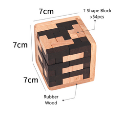 3D Wood Puzzle Cube
