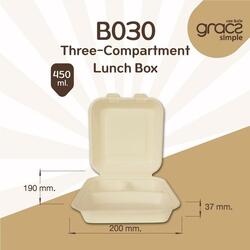 B030 Three-Compartment Lunch Box 450ml 50PCS