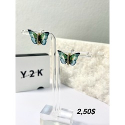 Green Butterfly Earrings