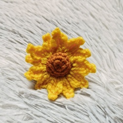 Handmade Crochet Sunflower Hair Tie