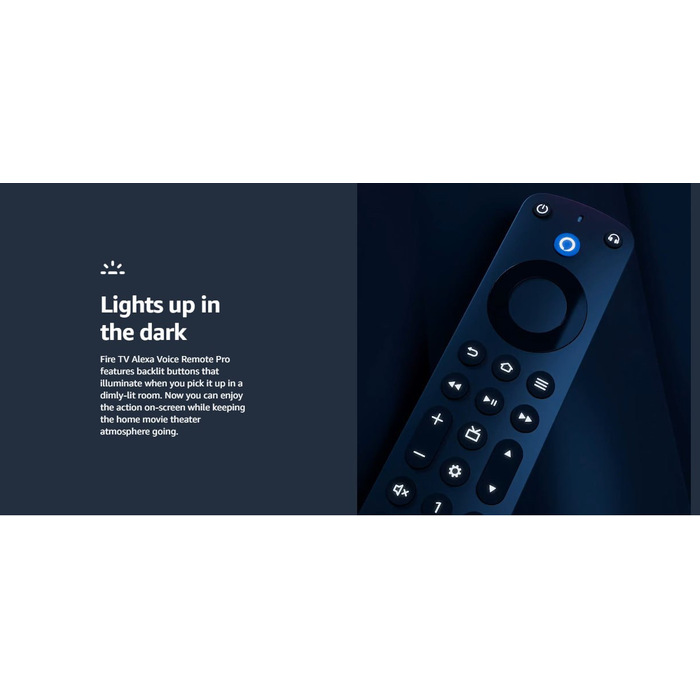 Amazon Fire TV Alexa Voice Remote Pro (newest model) with remote finder, TV controls, and backlit buttons