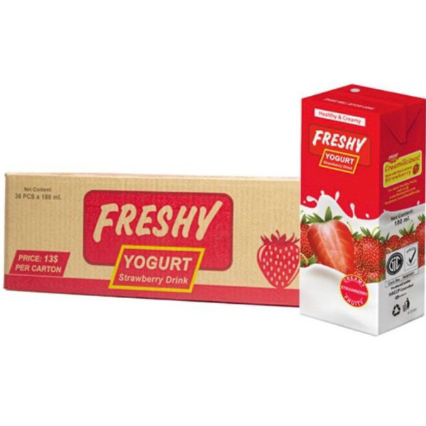 Freshy Yogurt Strawberry 110ml - 1 Case