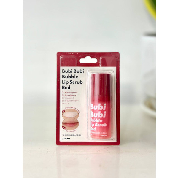 Unpa Bubi Bubi Bubble Lip Scrub Red