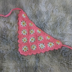 Handmade Crochet Floral Bandana