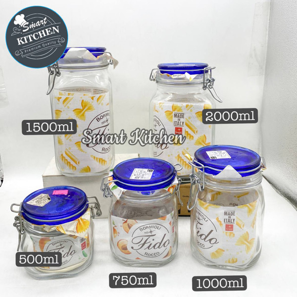 500ml Glass Jar - Blue 