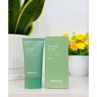 Farmstay tea tree blome calming sun cream 