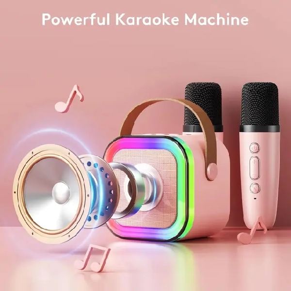 Speaker Karaoke K12 2 Mic បាសច្រៀងខារ៉ាអូខេ K12 បាន មានម៉ៃក្រូហ្វូន2ដើម