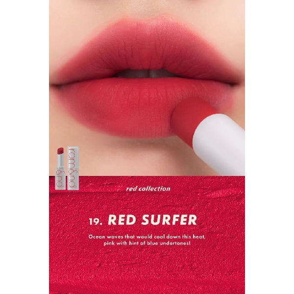 rom&nd Zero Matte Lipstick #19 Red Surfer