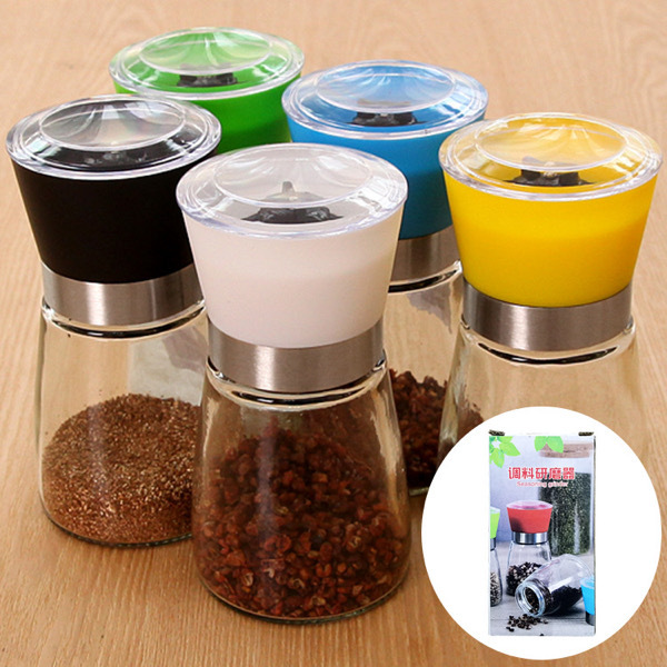 Pepper Grinder Glass Seasoning Bottle 