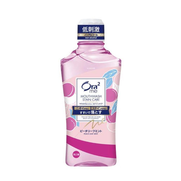 [ Ora2me ] sunstar ora2 me breath & stain clear mouthwash peach leaf mint