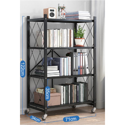 Foldable 4 Layers Rack - Black