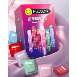 Meleon 6in1 36 pcs Condom ស្រោមអនាម័យ៦ប្រភេទក្នុងប្រអប់តែ១ (36pcs)