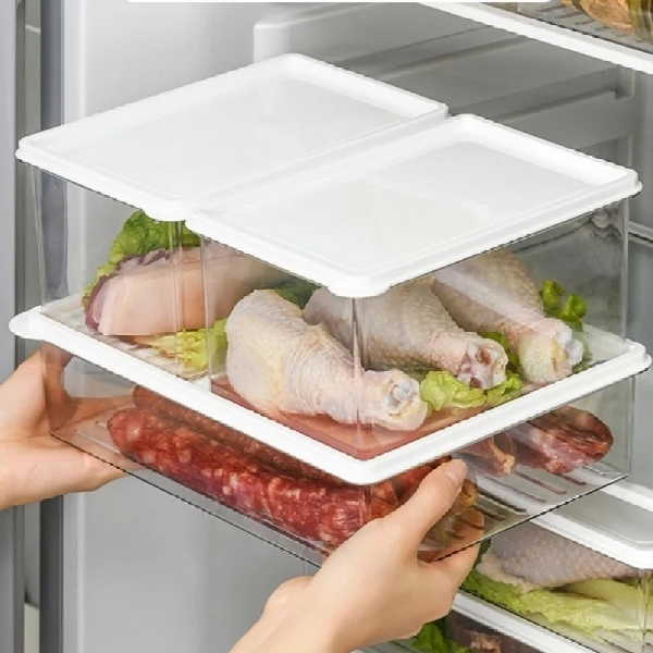 Transparent Plastic Refrigerator Storage 1100ml 