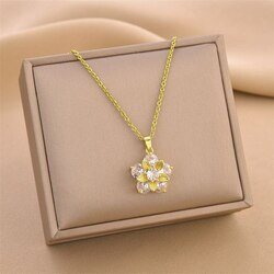 Blossom Waltz Golden Necklace