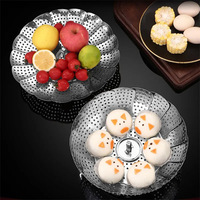 Stainless Steel Folding Food Steamer Basket 